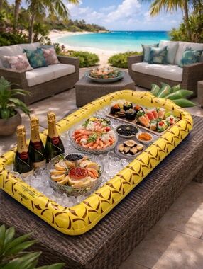 Inflatable Pineapple Pool Cooler - Tropical Drink Tub